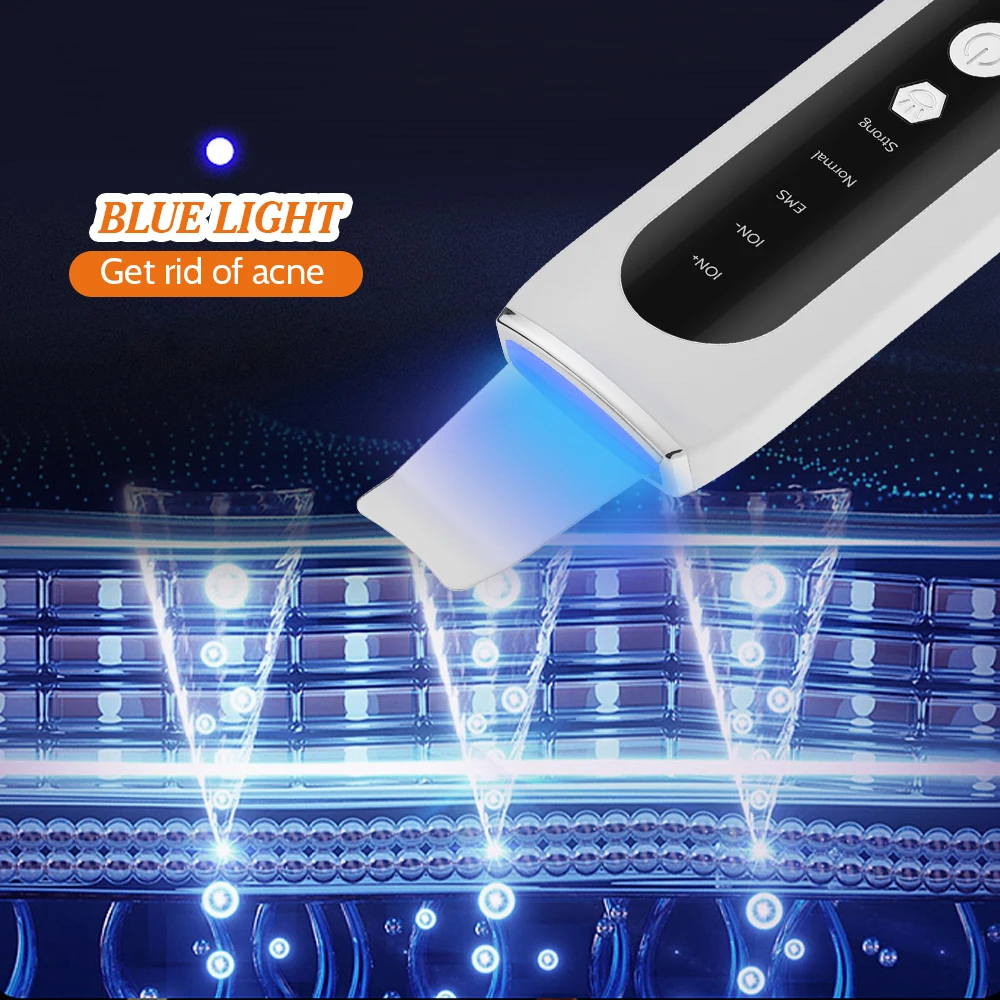 بالموجات فوق الصوتية الوجه الجلد الغسيل الاهتزاز الأنف آلة التنظيف العميق ملعقة الوجه مزيل الرؤوس السوداء تقشير مجرفة المسام نظيفة #5