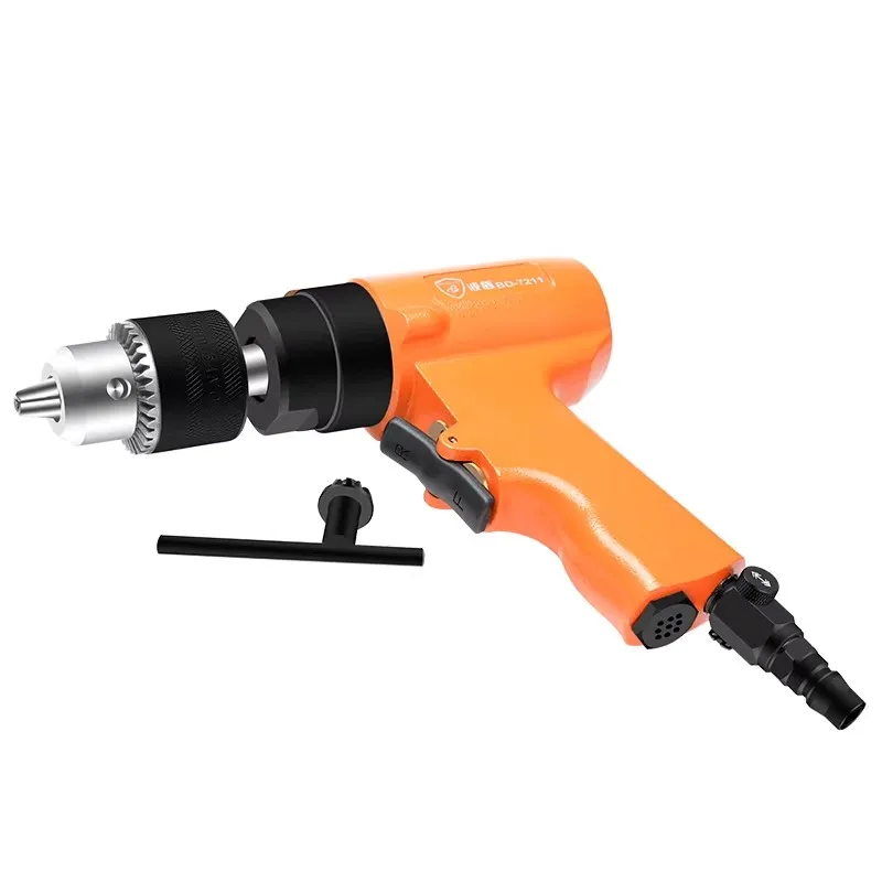 Pneumatic Drill 1.5-13mm Three-Jaw Air Drill Gun-Type Air Drill Pneumatic Tapping Machine Bd-7211