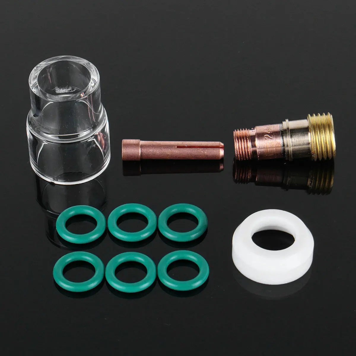 Сварочная горелка TIG, 10 шт., для коротких газовых линз # 12 чашек для WP-17/18/26 2,4 мм 3/32 дюйма, аксессуары для домашних и бытовых инструментов