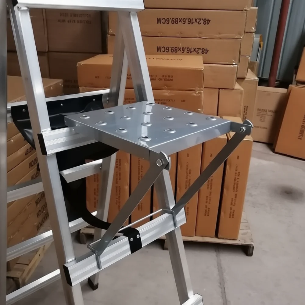 Versatile Ladder Platform Durable Iron Tool Tray Organizer Portable Extension Shelf For Folding Step Ladders