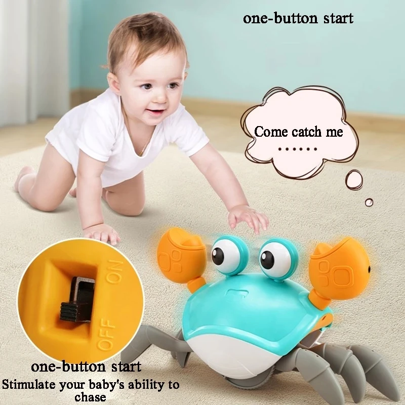 

MMBL Intelligent Electronic Toys Induction Crab Electric Pet With Musical Safety Material Gifts For Children English version