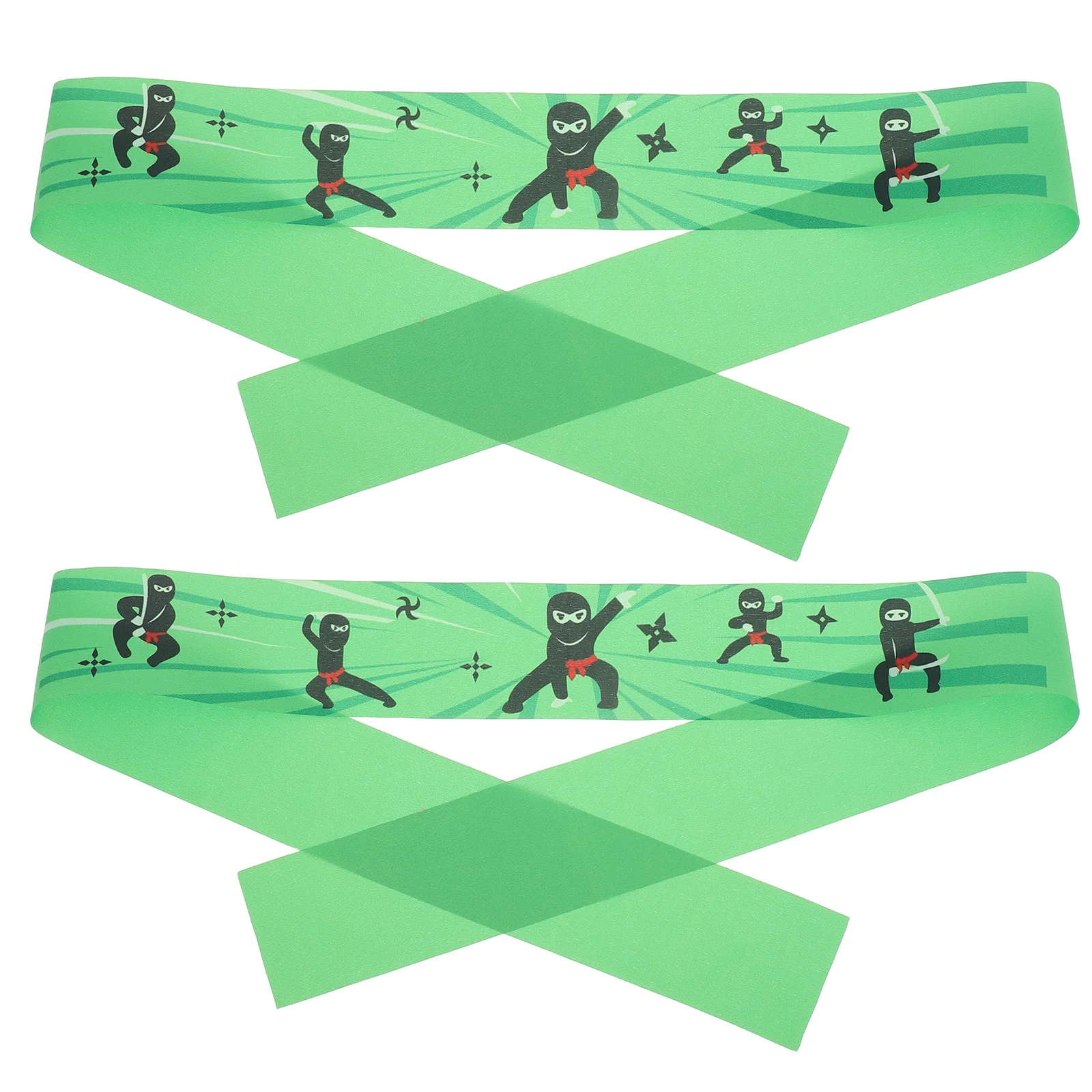 

2Pcs Ninja Headbands for Karate Party Elastic Sport Headbands Karate Themed Birthday Party Supplies