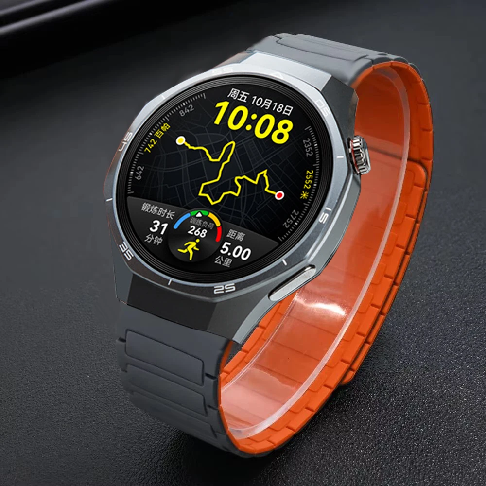 22 مللي متر حزام رياضي مغناطيسي لساعة هواوي GT 6/5 Pro GT6 GT5 GT4 GT3 GT2 سوار سيليكون لساعة هواوي 5 46 مللي متر/4/3Pro Band