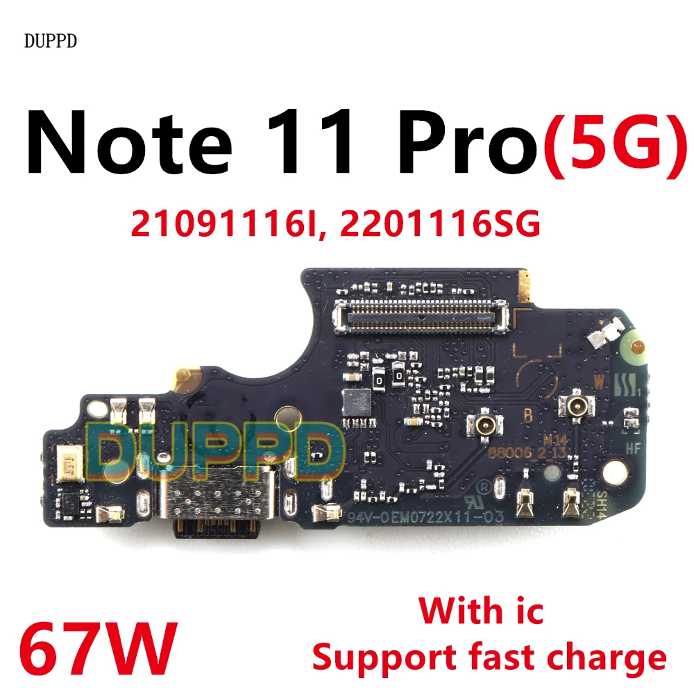 USB Charging Port Dock Connector Charger Board Microphone Flex Cable For Xiaomi Redmi Note 11 Pro 4G 5G Note 11Pro 67W image 5