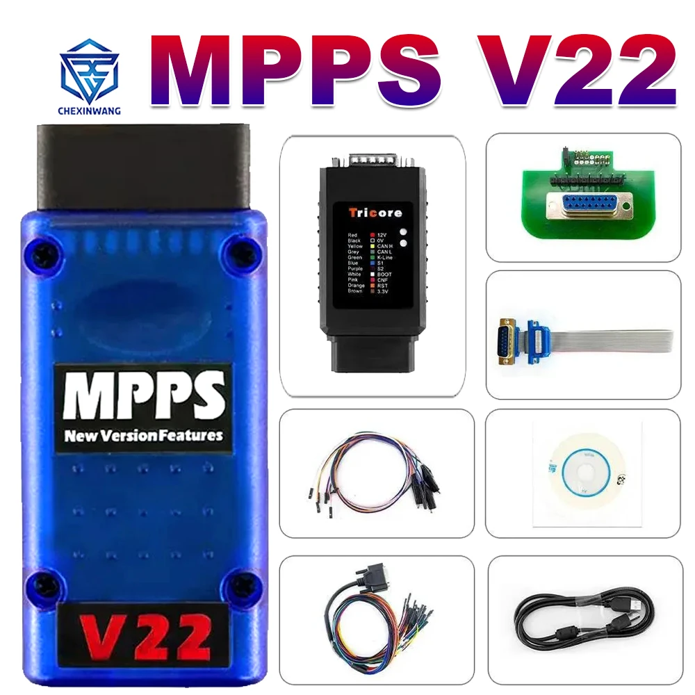 Newest Version MPPS V22 MPPS Master V22.2.3.5 ECU Chip Tuning Scanner No Token Limite Support Multi-lanugage Better than V16 V18