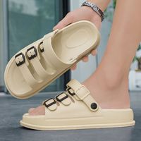 Soft with Platform Open Toe Man Sandals Beach Trend 2025 Daily Use Cheap Liquidation Buy Comfortable New Design Shoes for Men