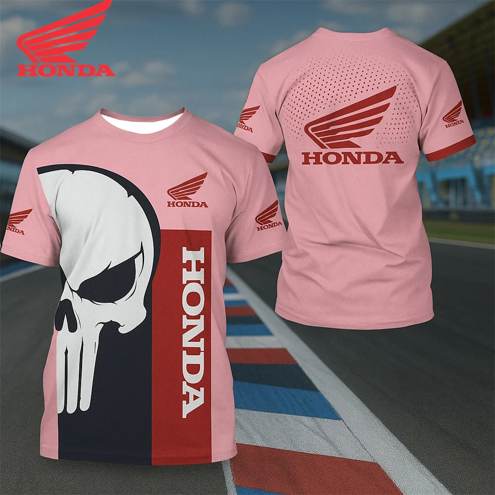 2025 Hot-selling men's Honda motorcycle and racing logo 3D printed quick-drying t-shirts, lightweight, sweat-wicking cycling top