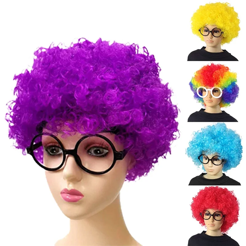 Performance Wavy Curly Clown Wig Cosplay Hair For Christmas new year adult birthday Party Disco decoration kids gift Supplies