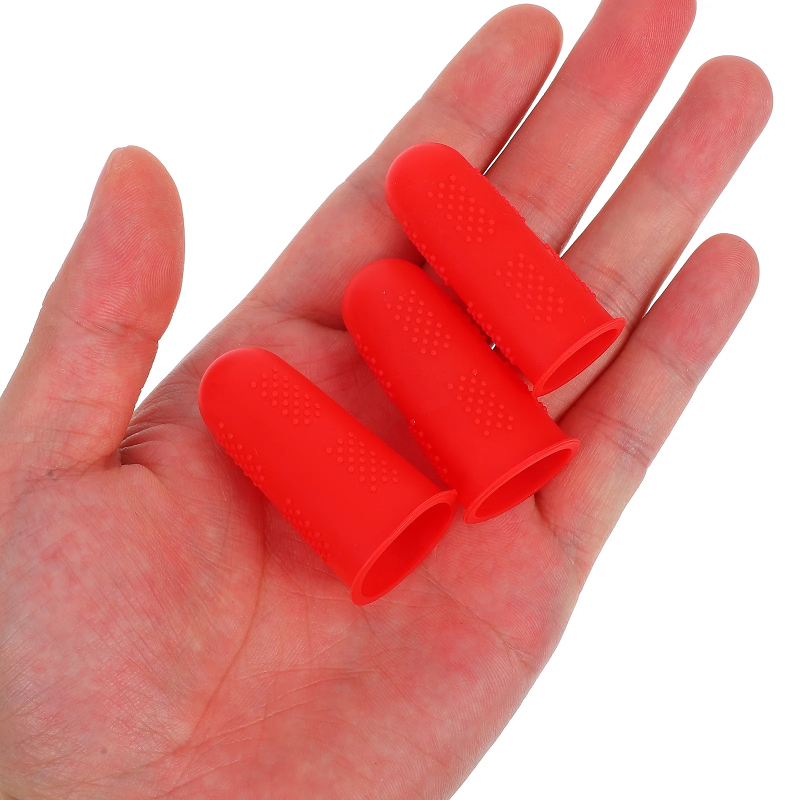 12Pcs Heat Insulation Finger Covers Non-Slip Silicone Tips Protection for Crafting Soldering Cooking Finger Protectors Reusable