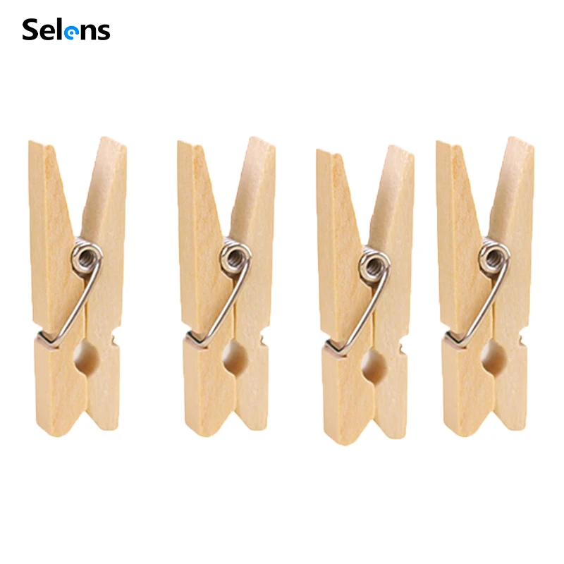 

Selens Mini Wooden Clips 7.5cm 10pcs/20pcs/ 50pcs /100pcs Peg Pin Clothespin Craft Clips Clothes for DIY Photo Paper