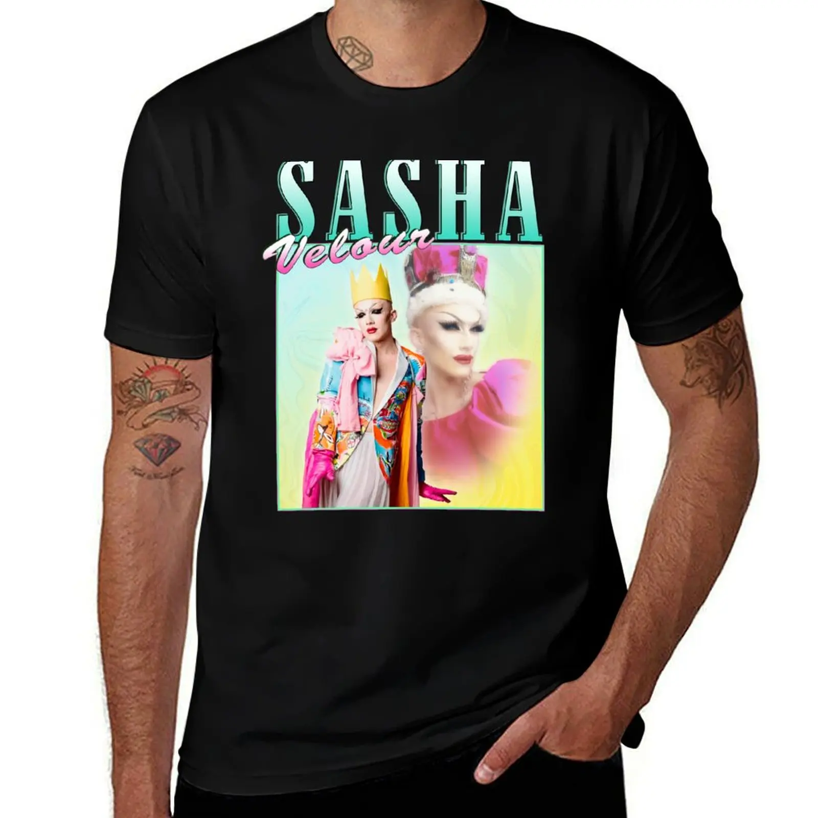 Sasha Velour vintage retro design T-Shirt Simple Print Design T-Shirt