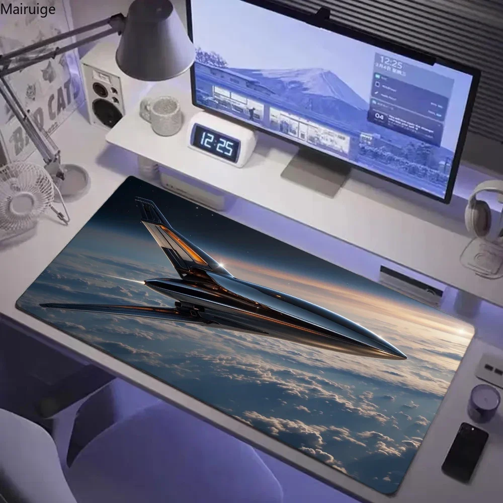 Space Shuttle Pattern Large Mouse Pad Computer Table Plane anti-slip Anti-wrinkle Desk Mat Aviation Airplane Gamer Mousepad XXL