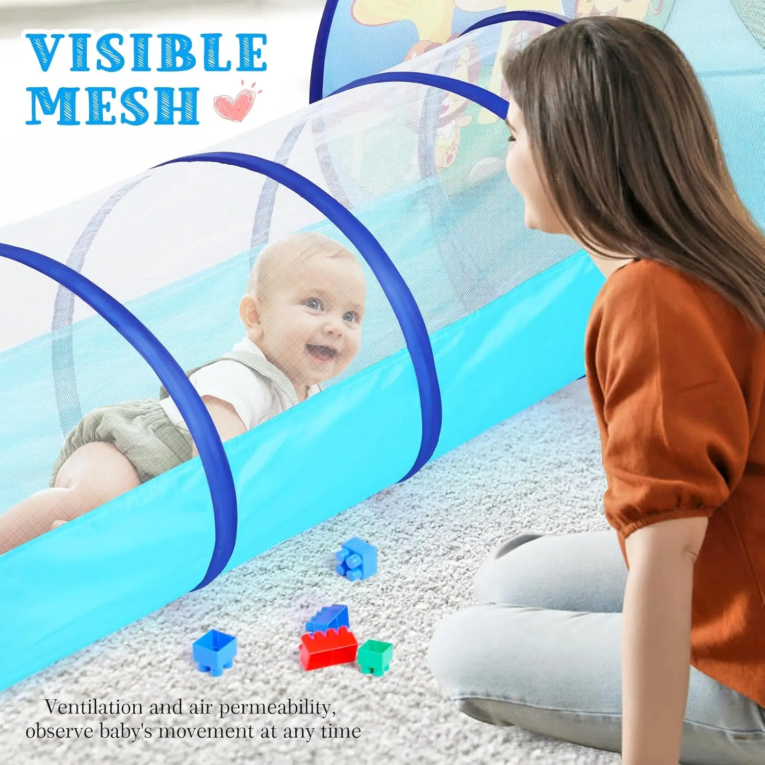 Tente de jeu 3 en 1 pour enfants, avec Tunnel et fosse à balles, pour garçons et filles, jouet de maison de jeu Pop-Up pour intérieur et extérieur (Jungle 3 pièces