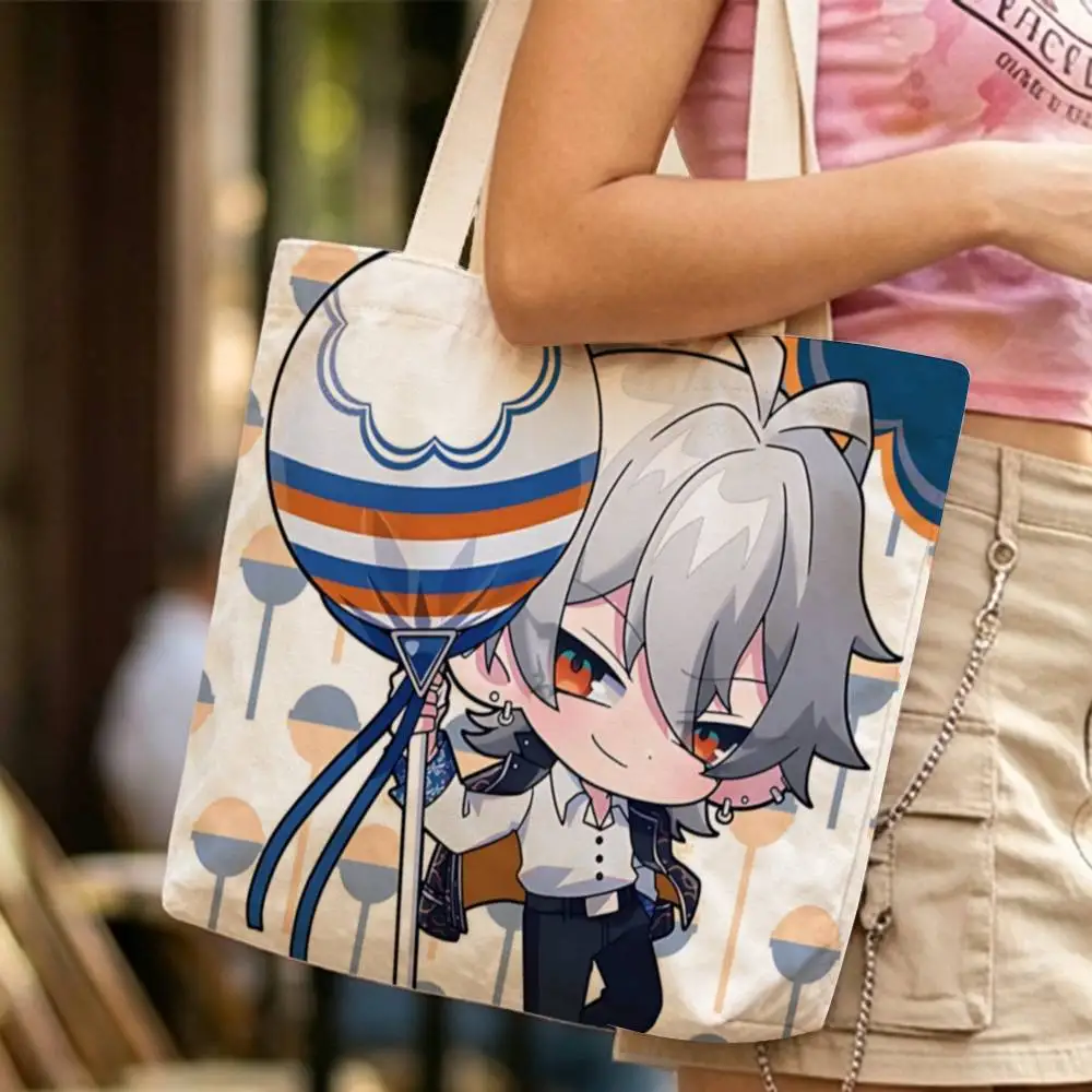 A-Aohitsugi Samatoki Chibi Waterproof Lined Canvas bags suitable for going to class, shopping, gifts, and commuting