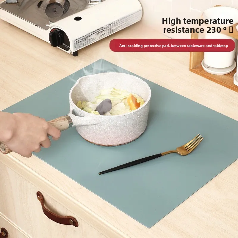 Luxury Thickened Silicone Table Mat Rectangular Heat Insulation Pad Non Slip Oil Proof Anti Scald Simple Nordic Style Dining Mat