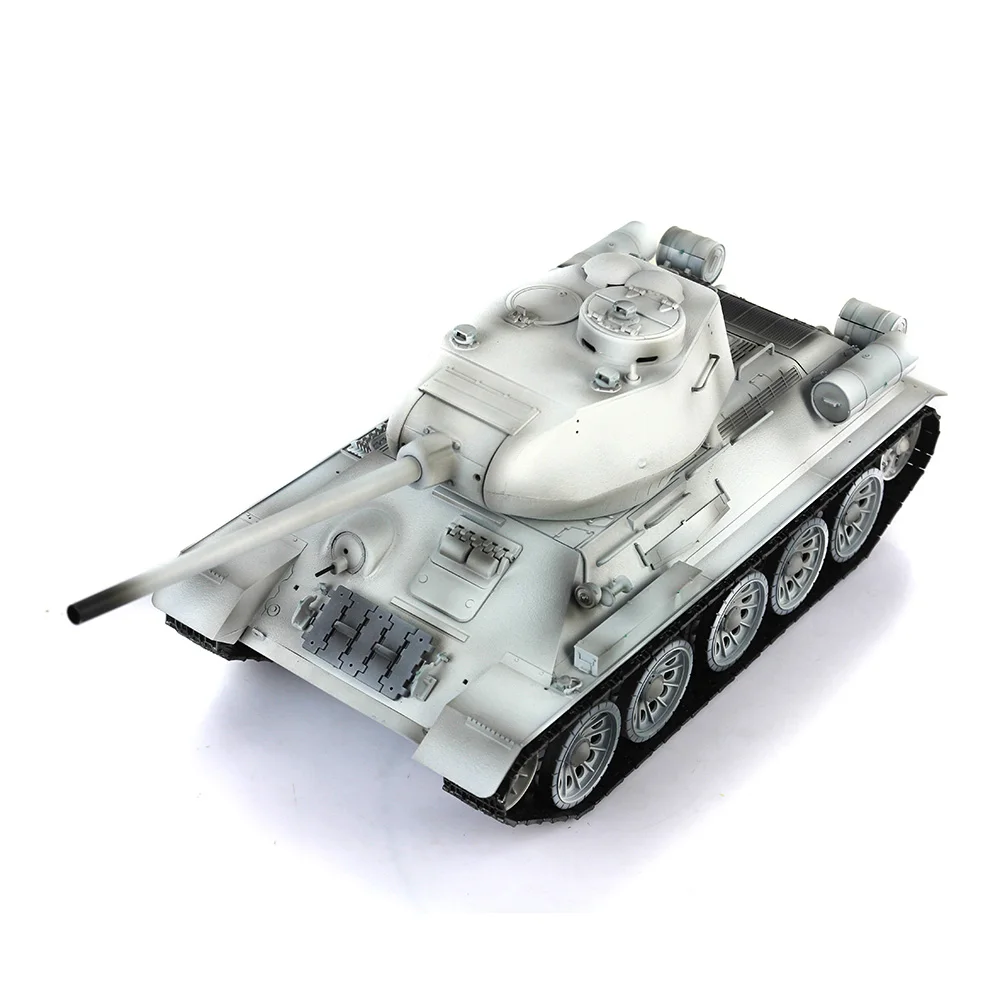 Henglong Upgraded Ver 1/16 Snow 7.0 Metal Soviet T34-85 I RC Tank 3909 360°Turret Metal Tracks Battle against TH17776-SMT7