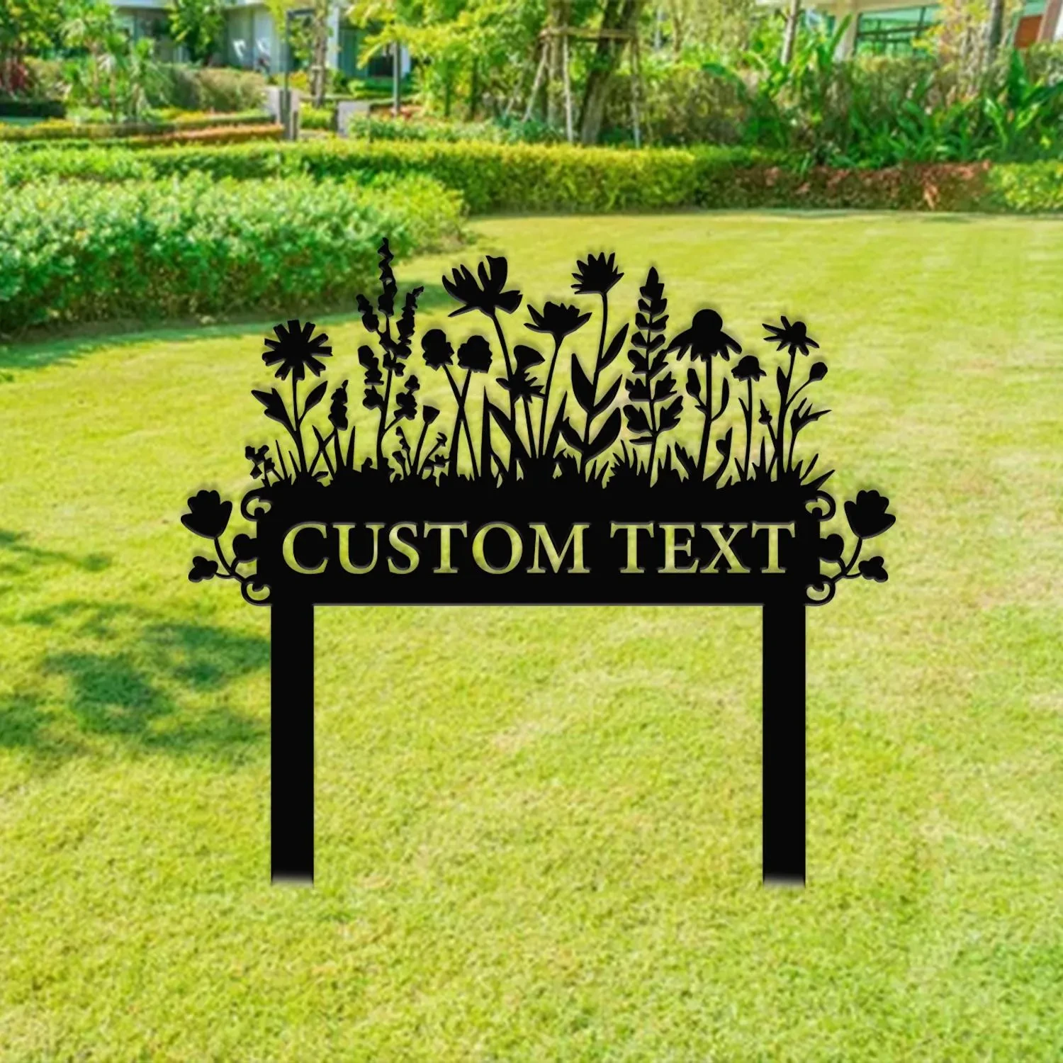 Custom Metal Garden Sign Flower Garden Metal Stake Garden Lover Gift Metal Garden Decor Yard Stake Yard Decor Gift for mom