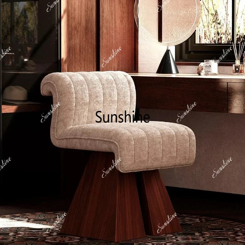 Retro style makeup stool villa high-end solid wood dressing chair negotiation office chairTJ