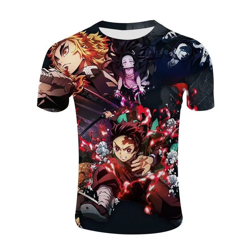 Hot Salling New Anime Demon Slayer Cosplay 3D Print T-Shirts Fashion Men/Women Cartoon Tee Shirt Casual Kid Short Sleeve Tops