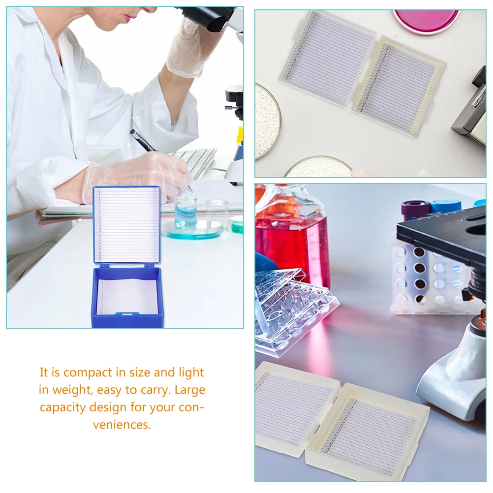 

3pcs 25 Slots Microscope Glass Storage R om Classroom Research Medical Teaching Equipment Laboratory Supply