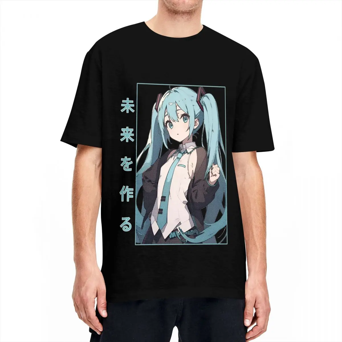 Novelty Hatsune Miku Future Melody T Shirt For Men Women Round Neck Short Sleeve Clothing Cotton Summer Tops Shirts