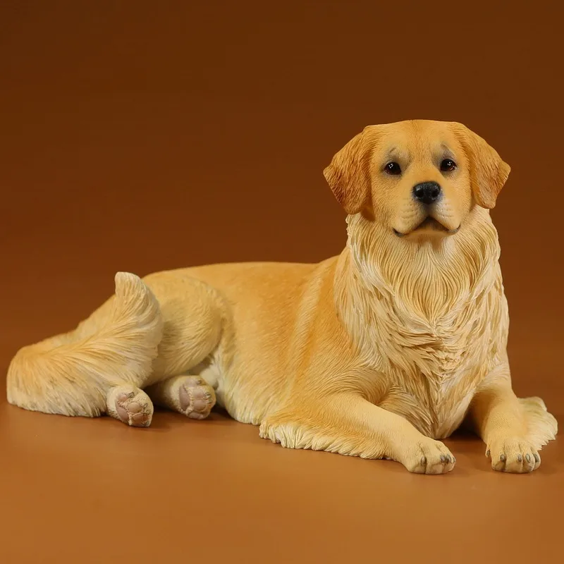 JXK – modèle Golden Retriever en résine, échelle 1/6, Simulation de périphérie pour animaux de compagnie, jouet à collectionner adapté aux figurines d'action de 12 pouces, poupée corporelle