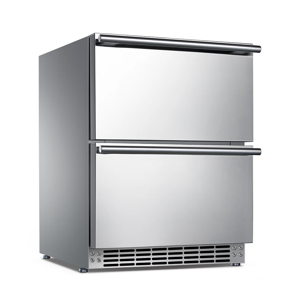 

24" Drink Cooler Outdoor Fridge Refrigerator with 2 Drawer