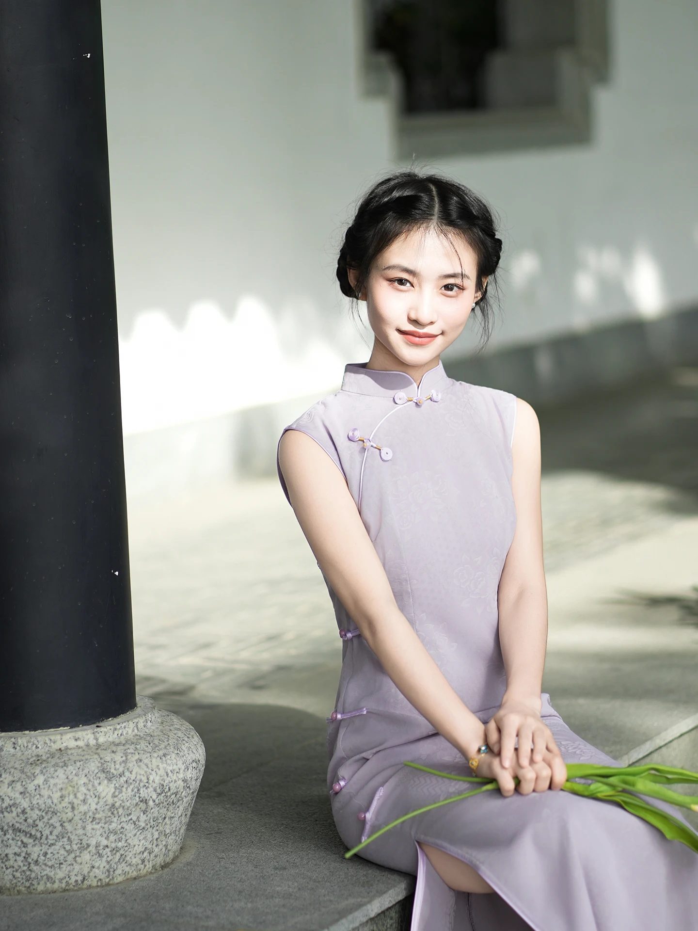 

Новое китайское платье в национальном стиле Ele Purple Reformed, весна 2026, в стиле Цзяннань, простое ретро-платье макси