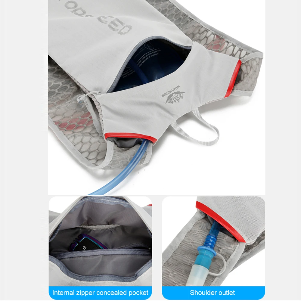 1 шт. жилет для гидратации для бега с 2 л - рюкзак отлично подходит для занятий спортом на открытом воздухе, бега, пешего туризма, кемпинга, езды на велосипеде, катания на лыжах