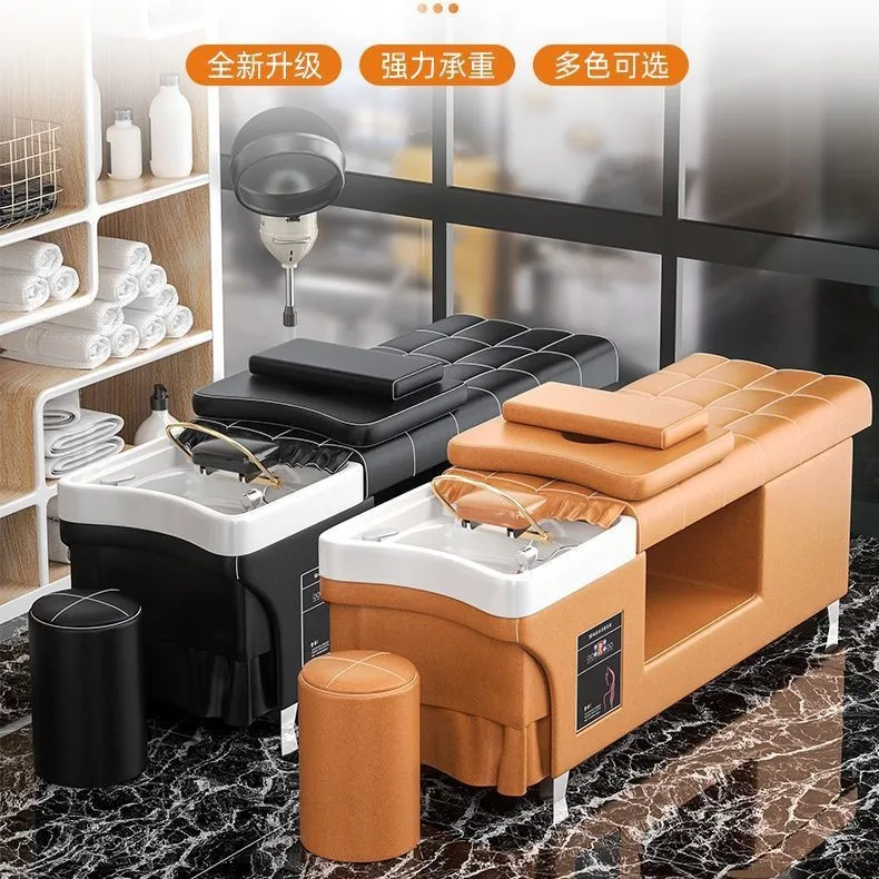 Head Treatment Bed with Fumigation Water Circulation Massage Thickened Shampoo Bed Thai Beauty Bed Beauty Salon Hair Salon Speci