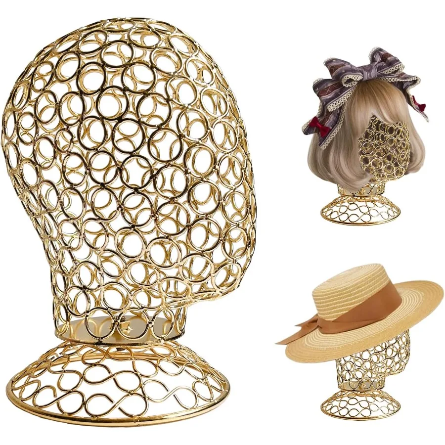 

CHADWICK Подставка для головы парика Металлическая полая подставка для головы манекена для шляпы Подставка для парика Держатель для парика Дисплей для парика Подставка для парика для париков Шляпы