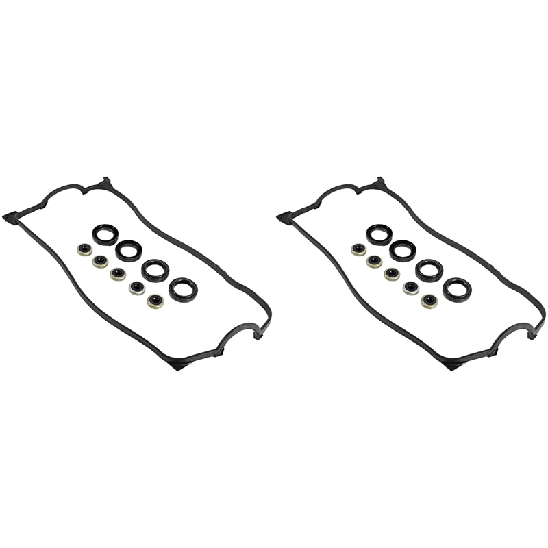 2X 12030-P2A-000 Valve Cover Gasket Kit Set For Honda Civic Del Sol