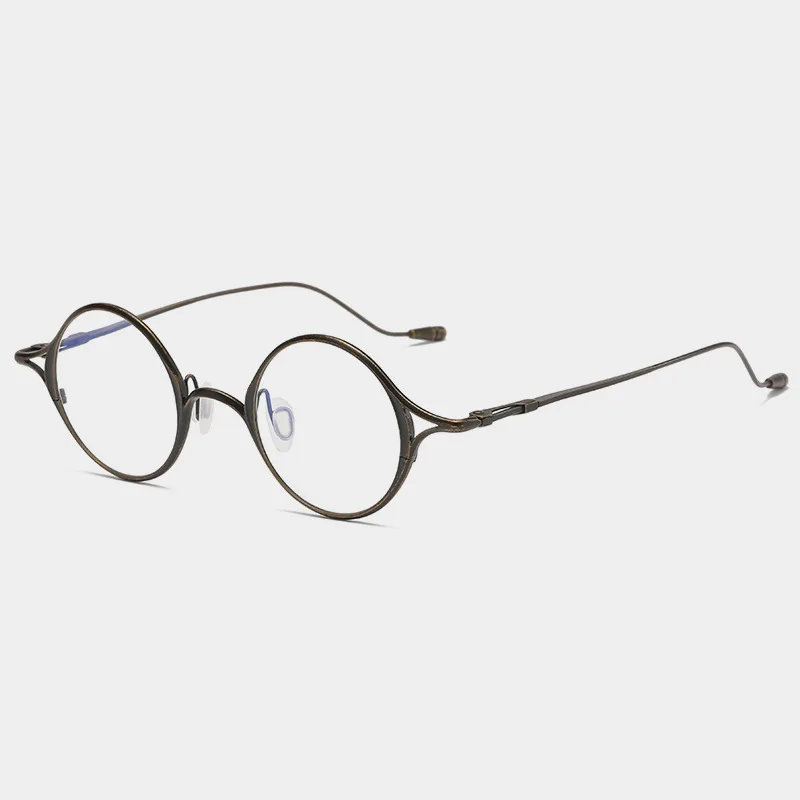 

Top Quality Handmade Titanium Optical Glasses Frame Men Women Brand Vintage Round Eyeglass frames Computer Prescription Eyewear