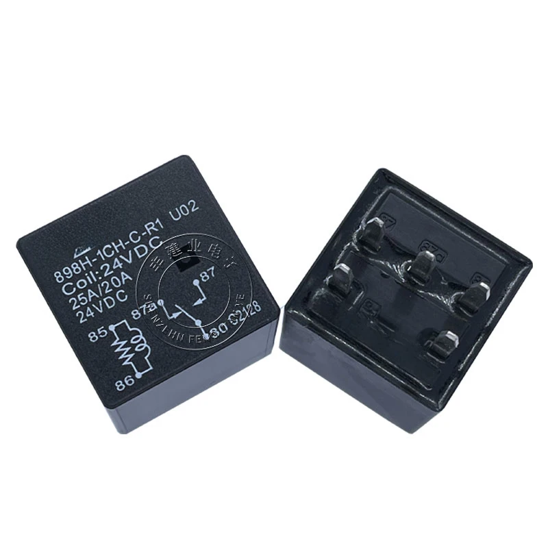 Songchuan Automotive Relay 898H-1CH-C-R1 U02 24V12V High Power 25A50A 5-pin Conversion Type