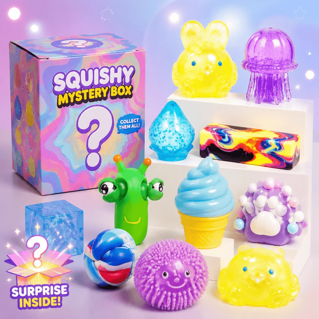 Cheap Gift Mystery Blind Box Iridescent Sparkle Cat Claw Mochi Squishy, Mini Cheesecake Pinch Fidget, Student Desk Vent Gadget