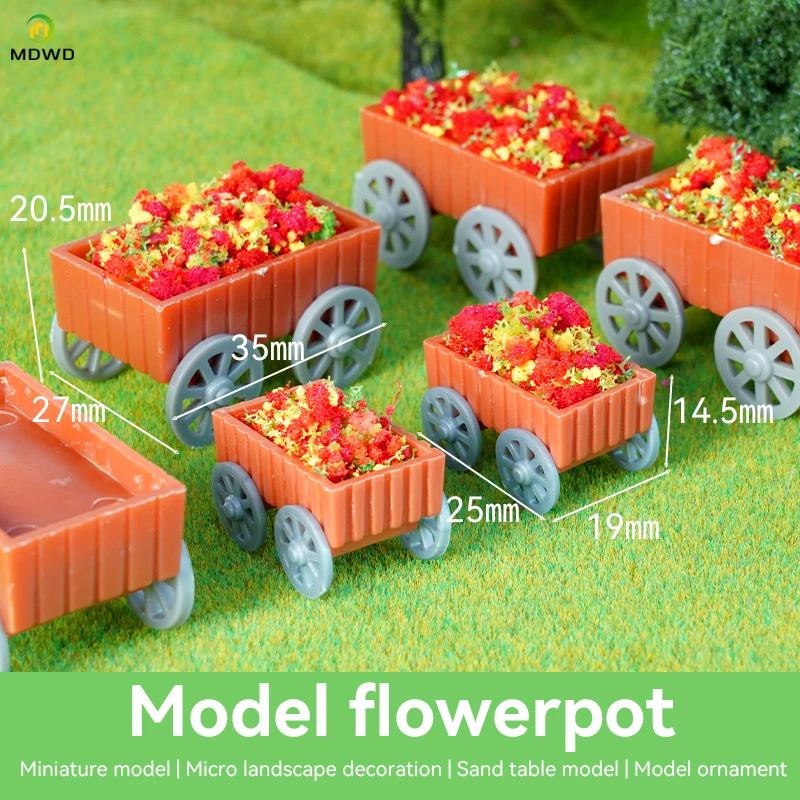 5pcs  Model Flowerbed Park Garden Railway Border Parterre 1:75 OO 1:50 O Scale Railway Modeling