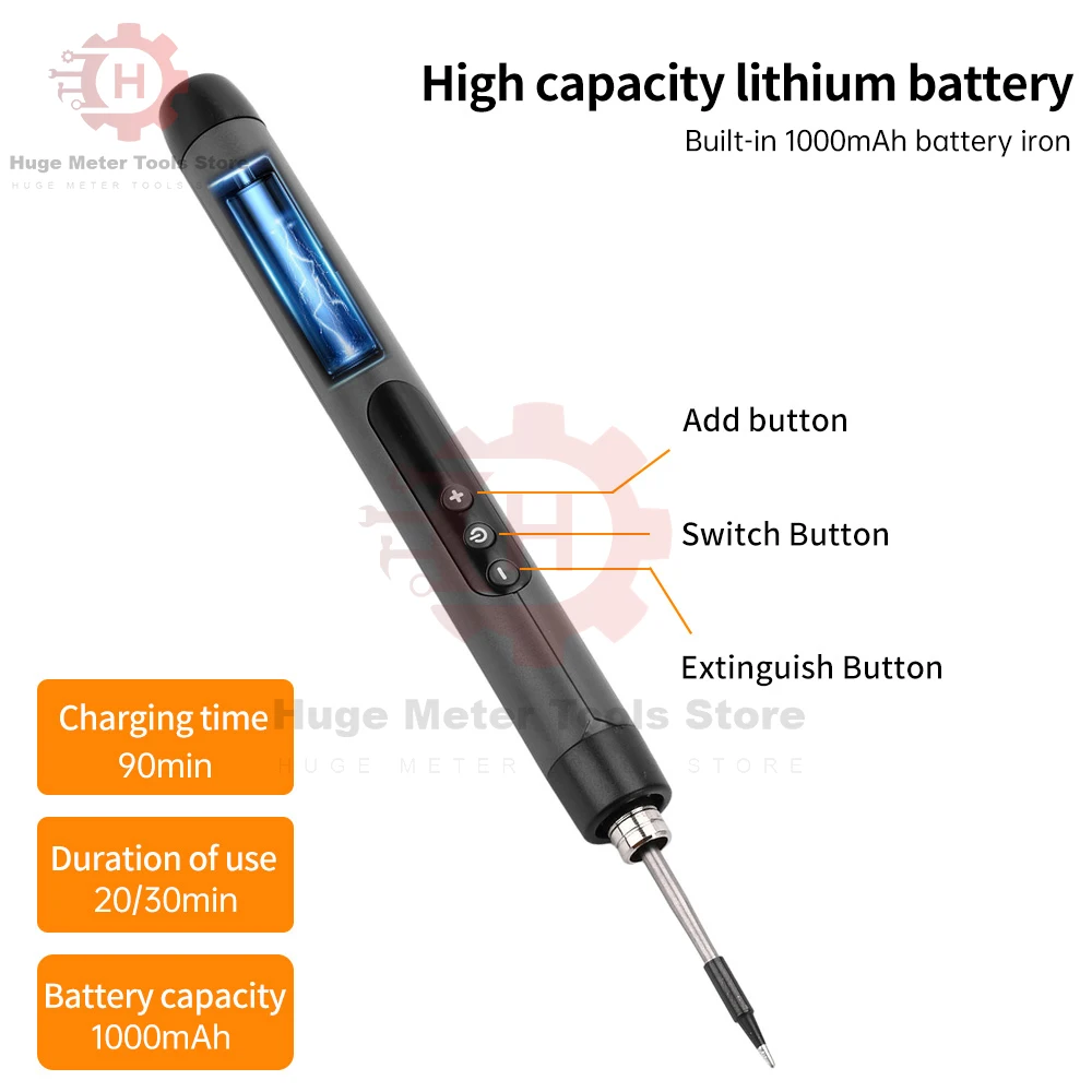 USB Mulitfunctional Digital Electric Soldering Iron Set Kit Intelligent 260-420℃ Temperature Adjustable Solder Welding Iron Tool