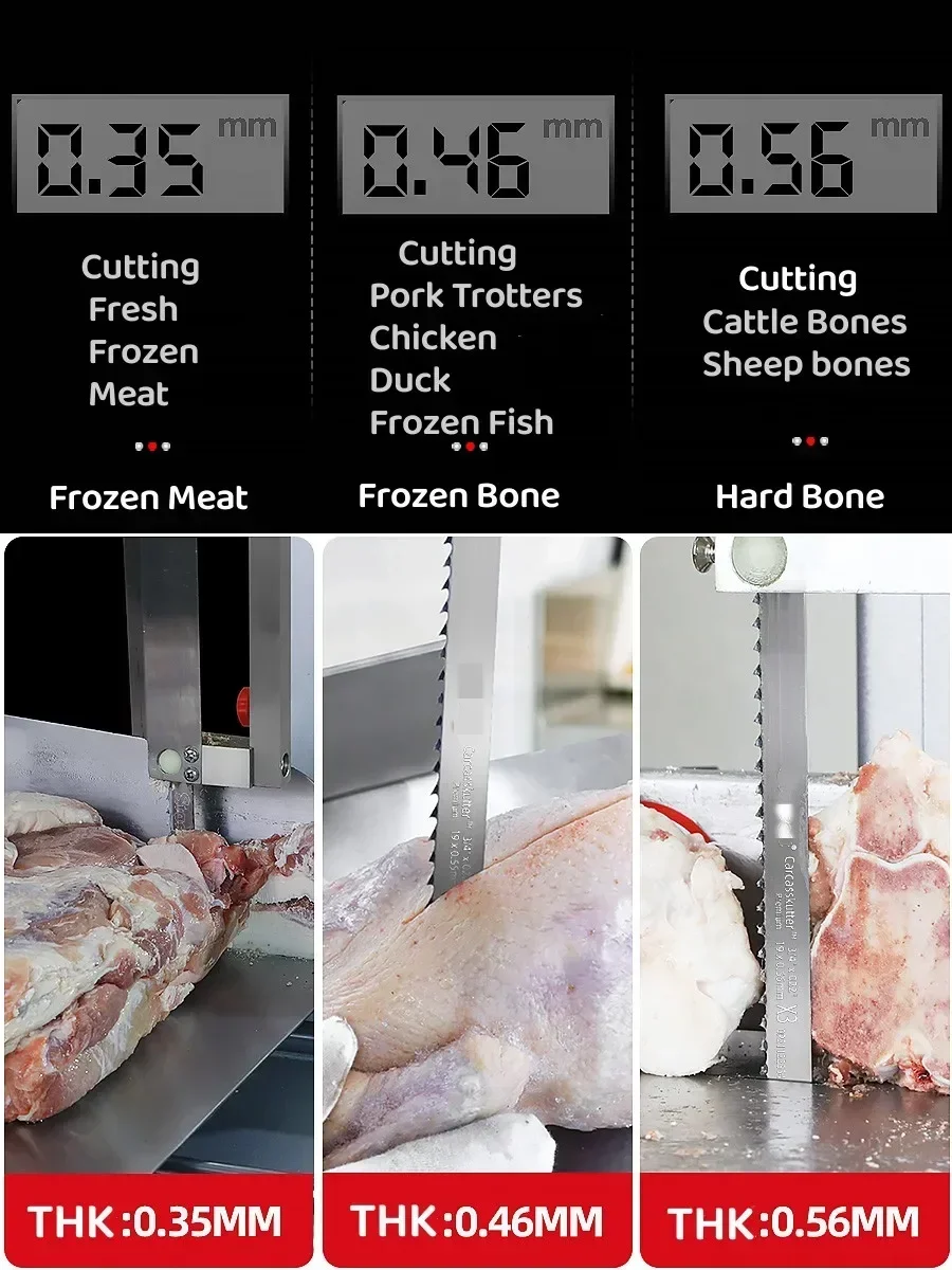 Dekoly-Scie à ruban Sophia Frozen, traitement sphérique pour porc, over, poisson jetable, 16x0.46x1200mm, 4TPI