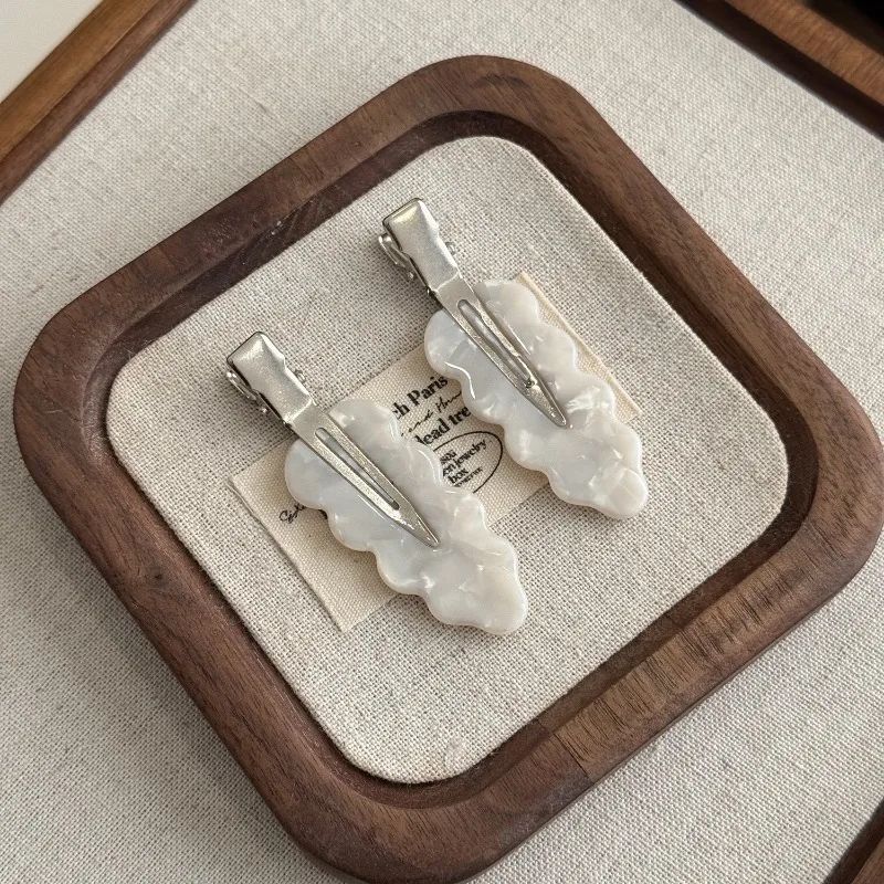 1 زوج ملون سحابة خلات مشبك شعر الشعر ، مناسبة التنقل اليومي/المرأة تاريخ نمط إكسسوارات الشعر مقاطع الشعر للنساء