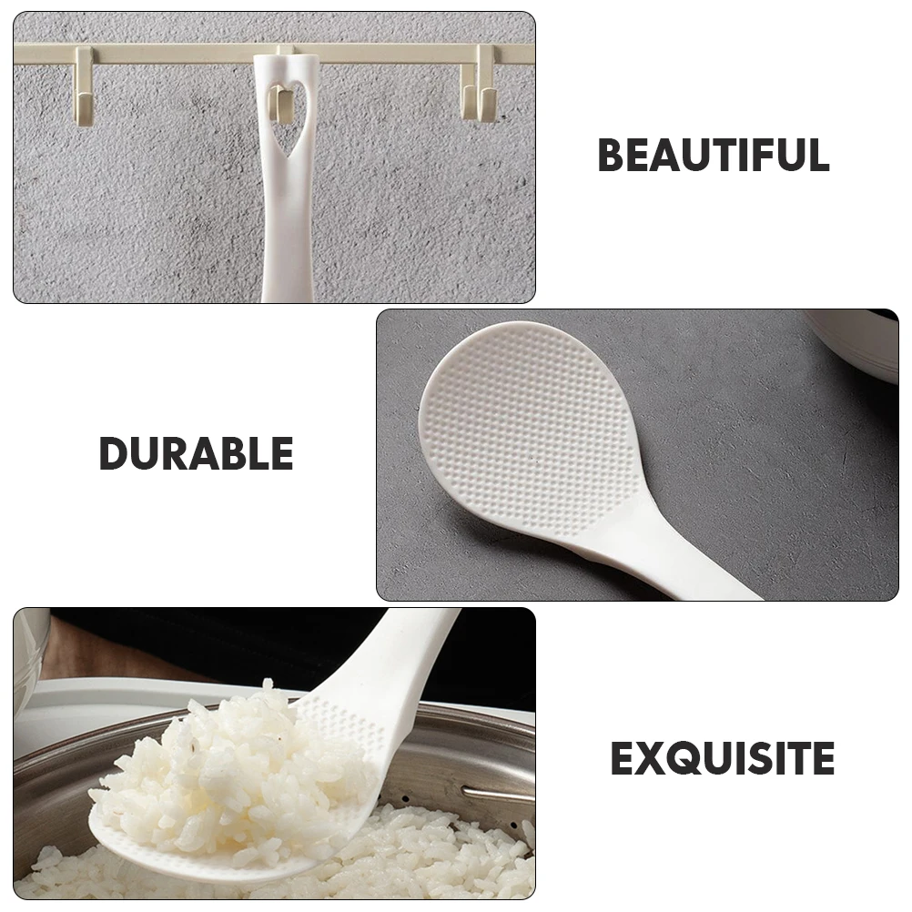 

6Pcs Plastic Rice Spoons Nonstick Household Hotel Restaurant Kitchenware Rice Spoon Hotel Meal Spoon Restaurant Spoons