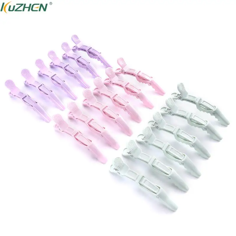 5/6pcs Candy Color Hair Clip Hairdressing Clamps Claw Section Alligator Clips Grip Barbers For Salon Styling Hair Accessories