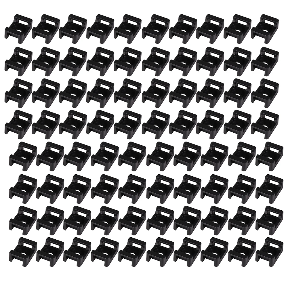 100PCS HC2 M6 Cable Zip Ties Base Mount Wire Holder with Screw Fixing for Efficient Cable Routing in Different Environments
