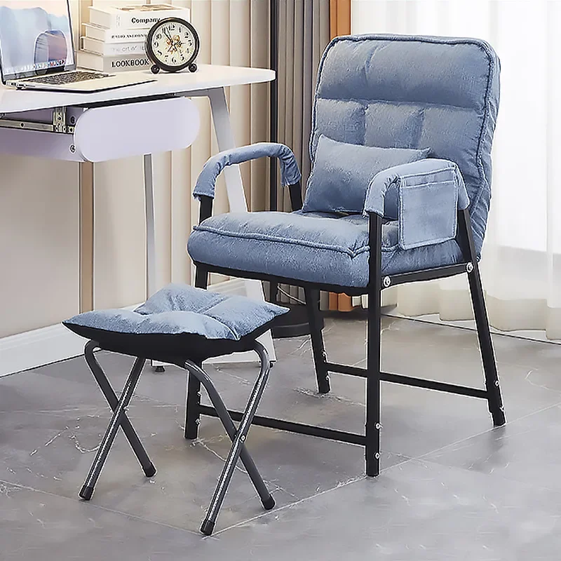 Folding chair home office lunch break adjustable backrest recliner leisure sofa recliner lazy computer chair