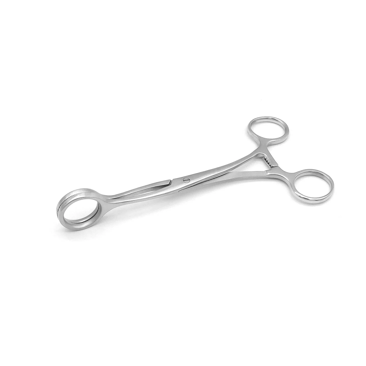 Medical Stainless Steel Straight Tongue Forceps 17cm Oral Examination First Aid   fast shipping