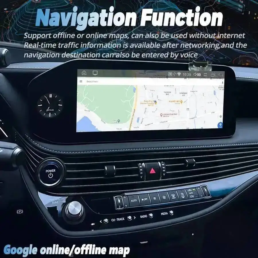 For LEXUS LS LS500 2018-2024 CarPlay Car Multimedia Video 12.3'' Android 15 Stereo Player Navigation DSP BT Car Radio