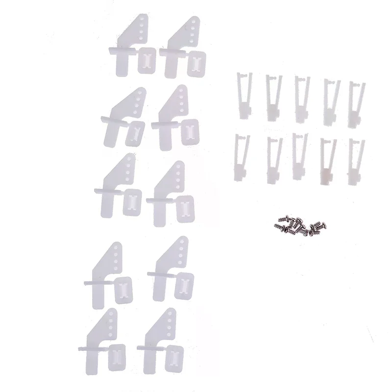 10 Sets Medium Lock On Nylon Control Horn And Clevis 21mm Set Rudder