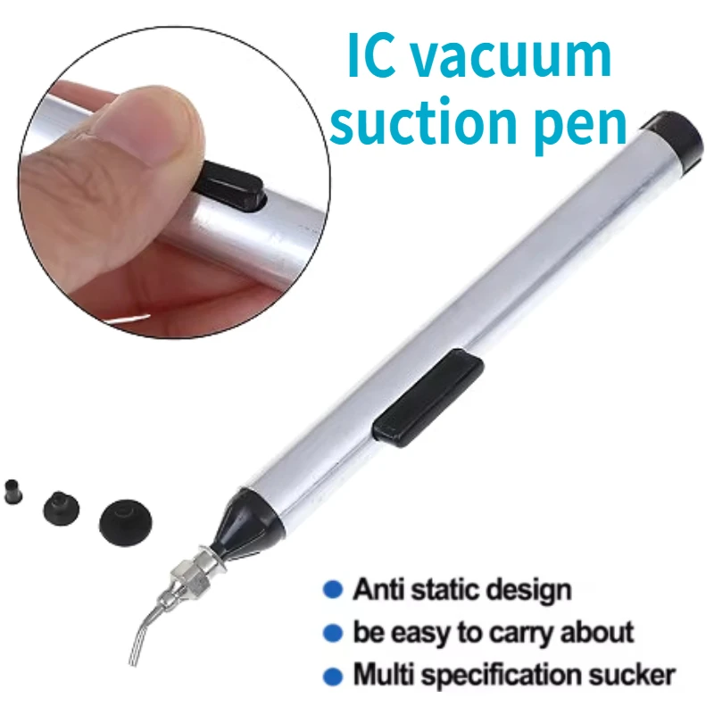 

Ручной всасывающий инструмент Ic Вакуумная всасывающая ручка Селектор припоя Ручной набор инструментов с 3 размерами всасывающих насадок для замены пинцета