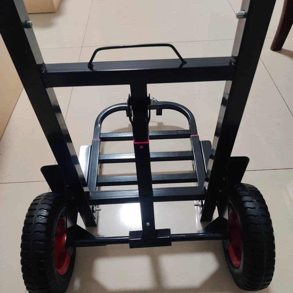 Foldable Hand Truck Portable Luggage Cart  Transport Wagon for Shopping Warehouse Heavy Duty Pull Cart with Non-Slip Handle