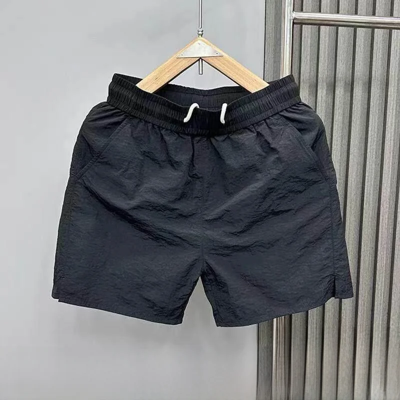 

Men's Summer Thin Ice Silk Quick Dry Casual Shorts Beachwear Breathable Lightweight Loose Fit mid Waist City Walk Shorts