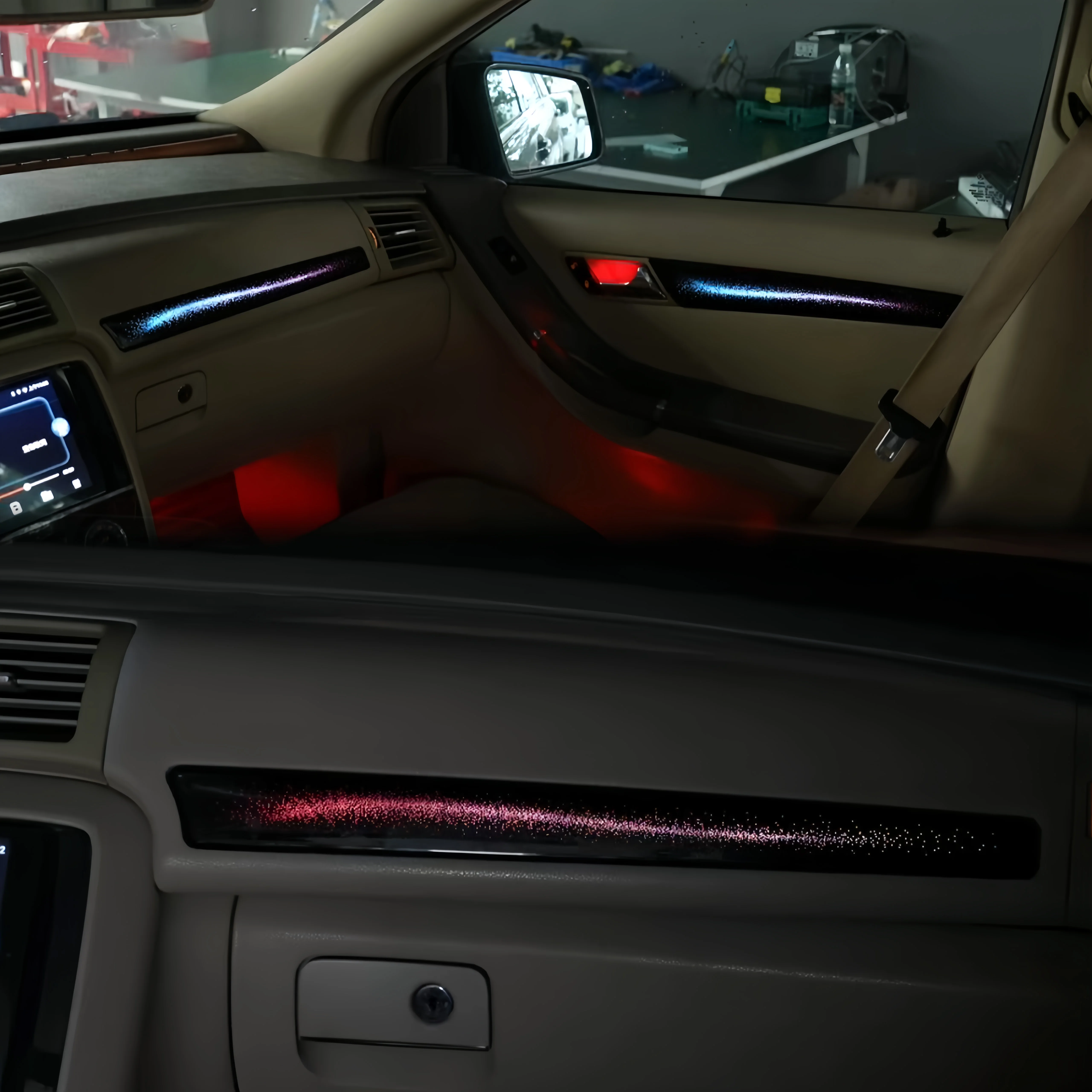 Car  Interior Ambient Lighting for R-Class W251 2006-2017 Models 64-color LED Decorative Accessories